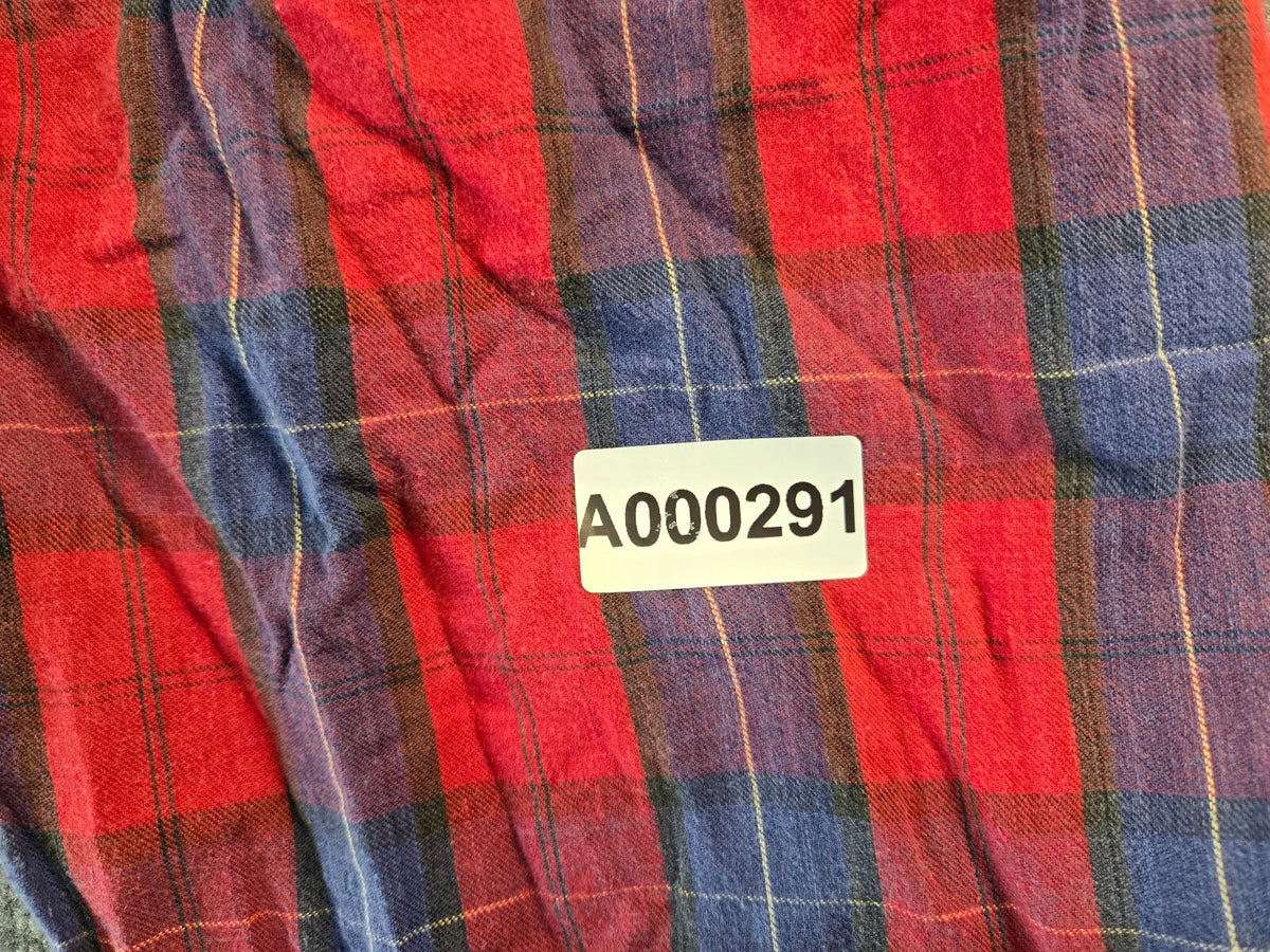 Red and Blue Plaid Lounge Pants with Drawstring Waist