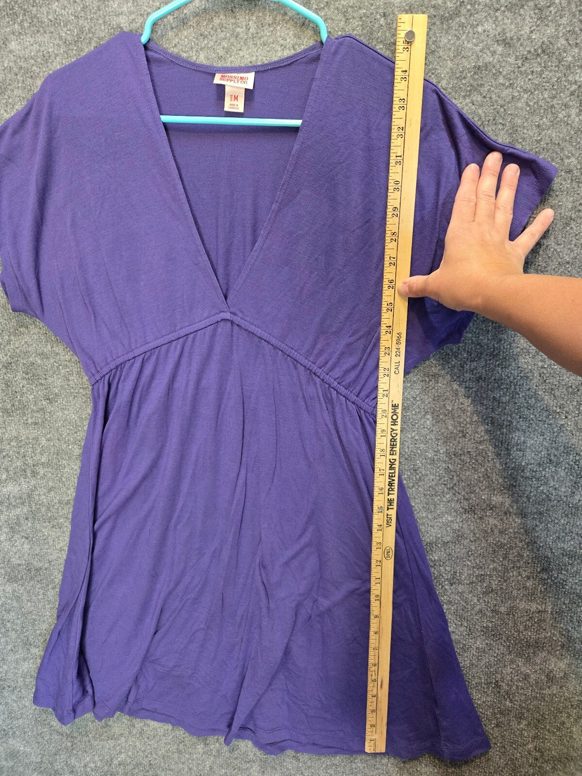 Mossimo Supply Co. Women's Purple Empire Waist V-Neck Top in Size Medium