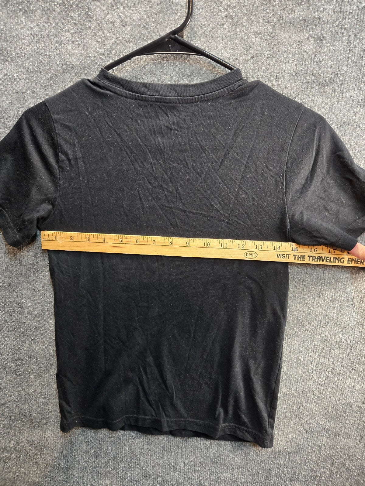 Champion Black Short Sleeve T-Shirt with Vertical Logo YM