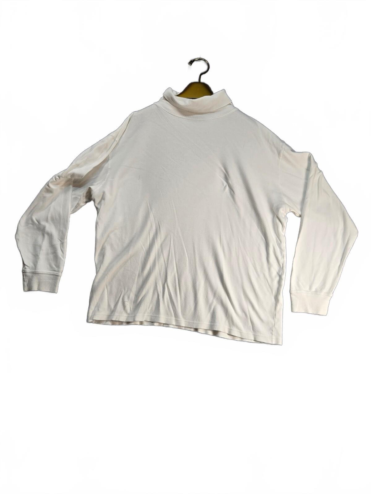 Club Room Women's White Cotton Turtleneck Sweater XXL