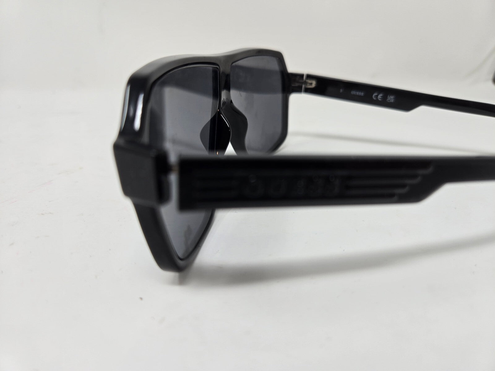 Guess Black Aviator Style Sunglasses with Blue Tinted Lenses