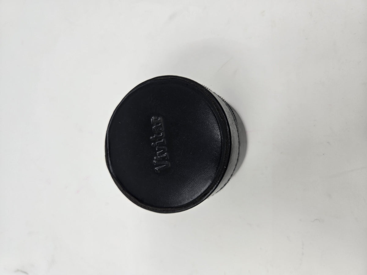 Vintage Vivitar Black Faux Leather Camera Lens Case / Protective Cap