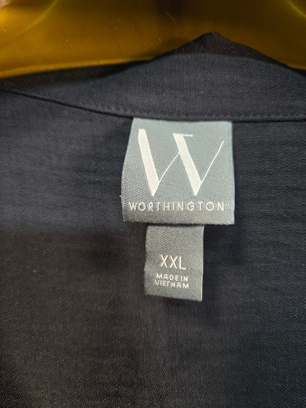Worthington Women's Black V-Neck Short Sleeve Top XXL
