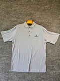 Pebble Beach Men’s Performance Golf Polo Shirt XL Gray Geometric Micro Print
