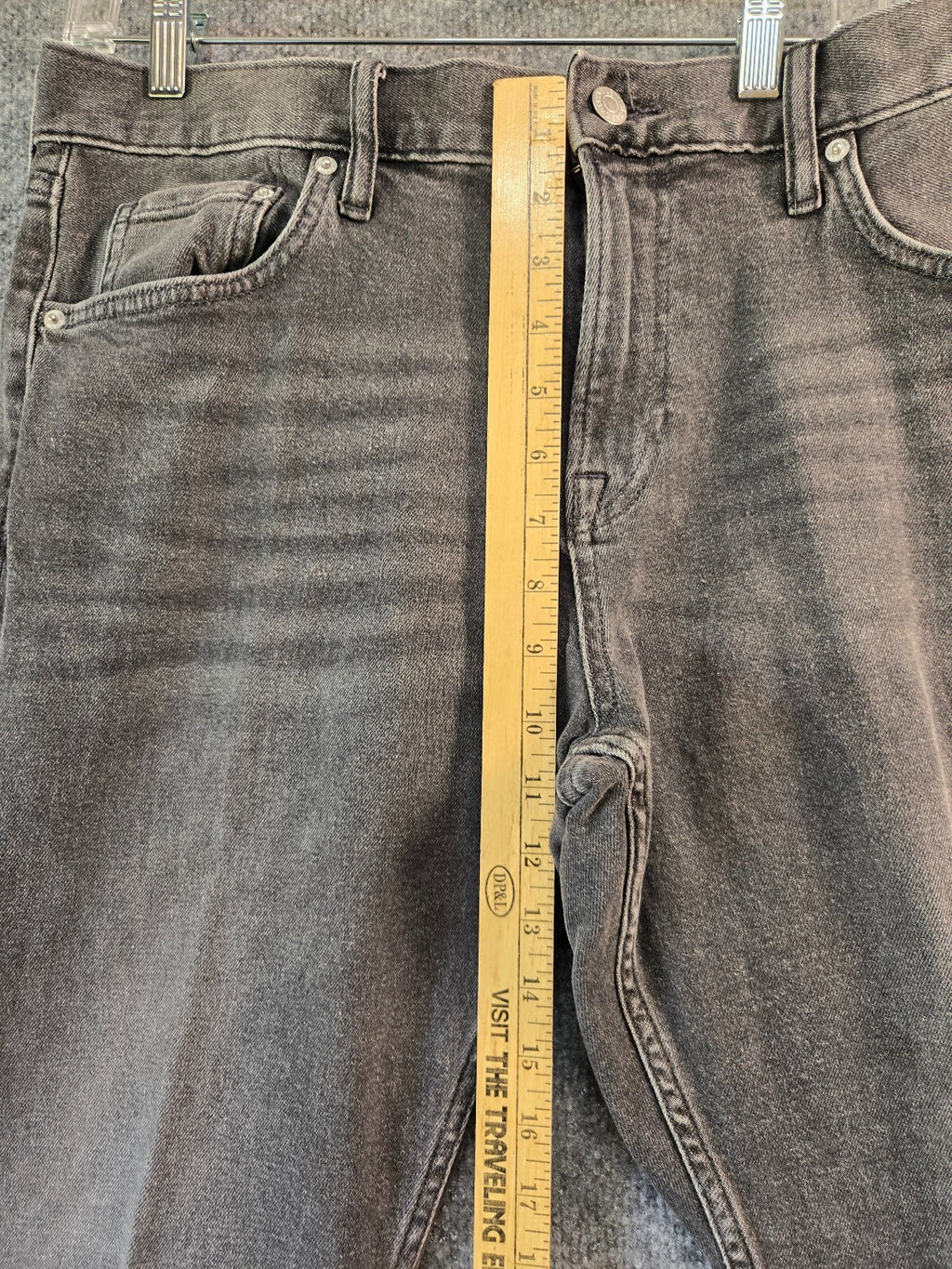 Calvin Klein Jeans Men's 34x30 Black Faded Charcoal Wash Denim Jeans