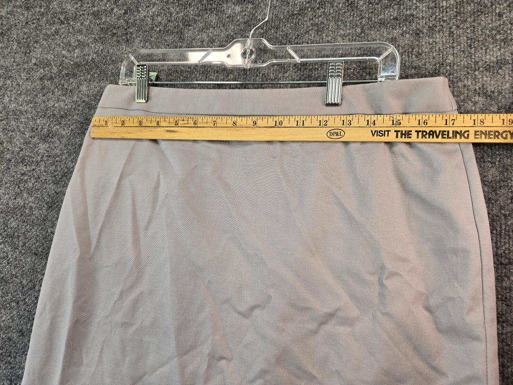 Liz Claiborne Career Gray Pencil Skirt Women's Size 12 Lined Stretch