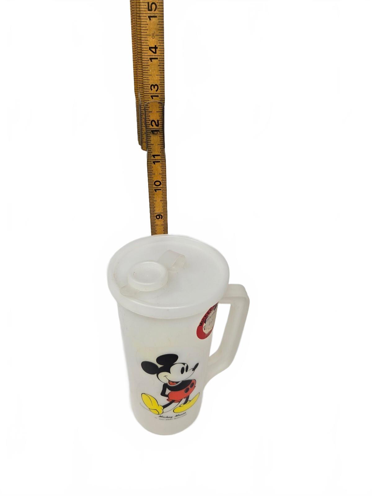 Vintage 1960s Eagle Seal Plastic Drinkware featuring Mickey Mouse