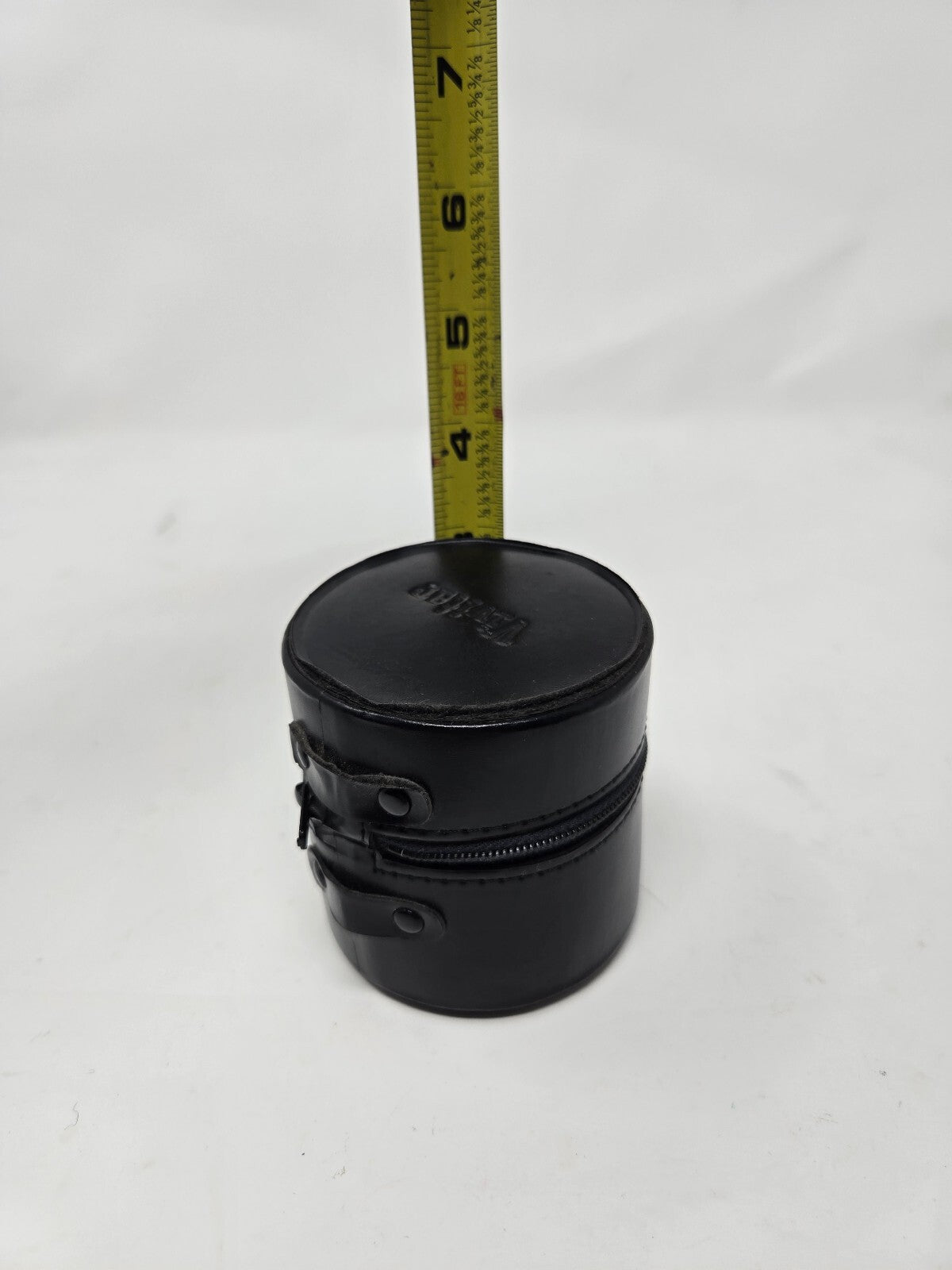 Vintage Vivitar Black Faux Leather Camera Lens Case / Protective Cap