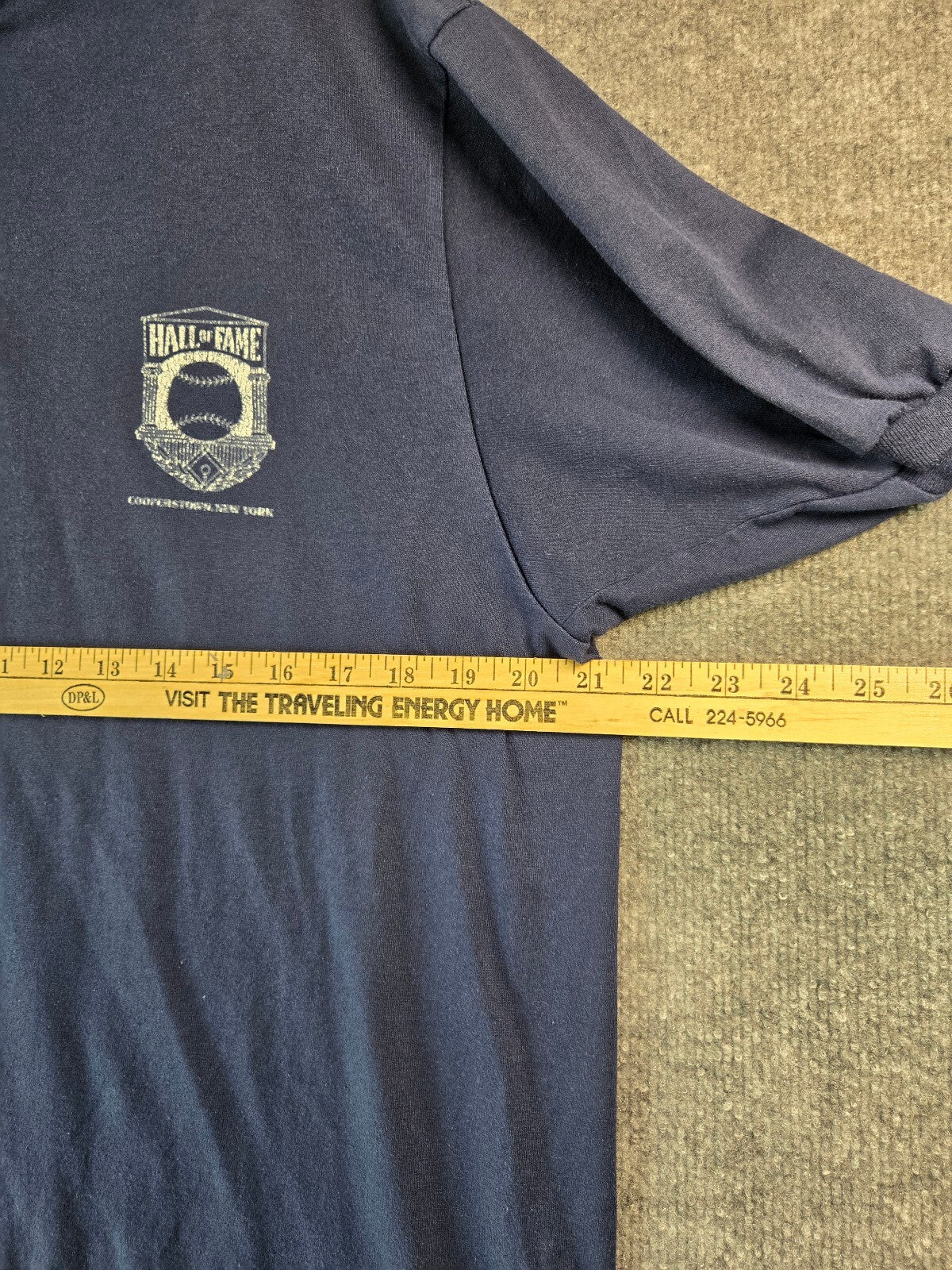 Vintage Hall of Fame Cooperstown New York Navy Polo Shirt