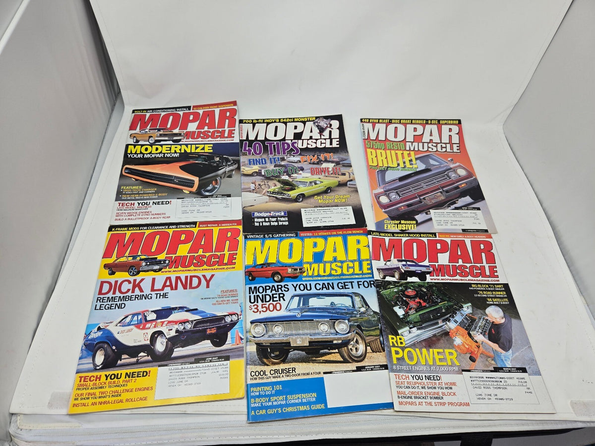 Vintage Mopar Muscle Magazines Lot with Just Suspension Flyers