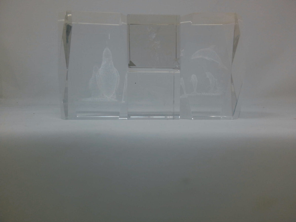Set of 5 Clear Crystal Animal-Themed Paperweights