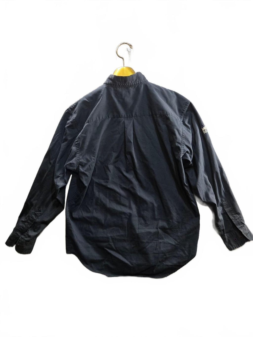 NCR Black Long Sleeve Button-Up Shirt with Embroidered Logos