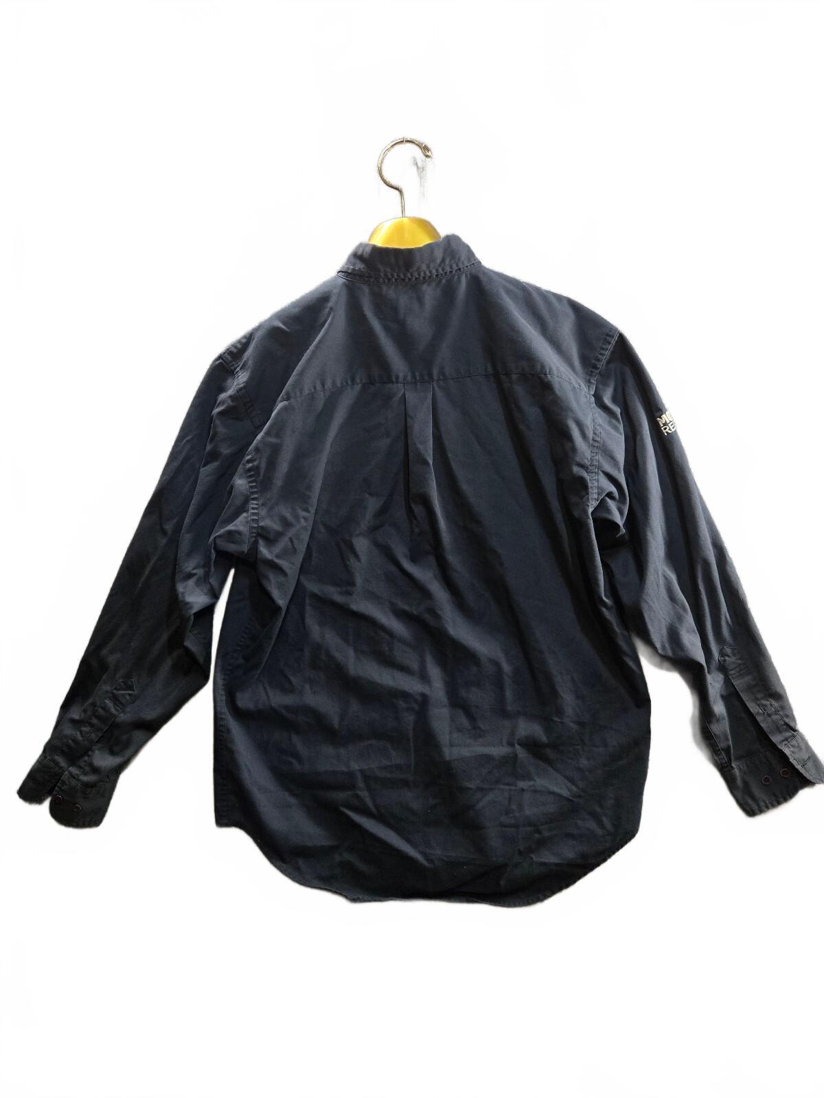 NCR Black Long Sleeve Button-Up Shirt with Embroidered Logos
