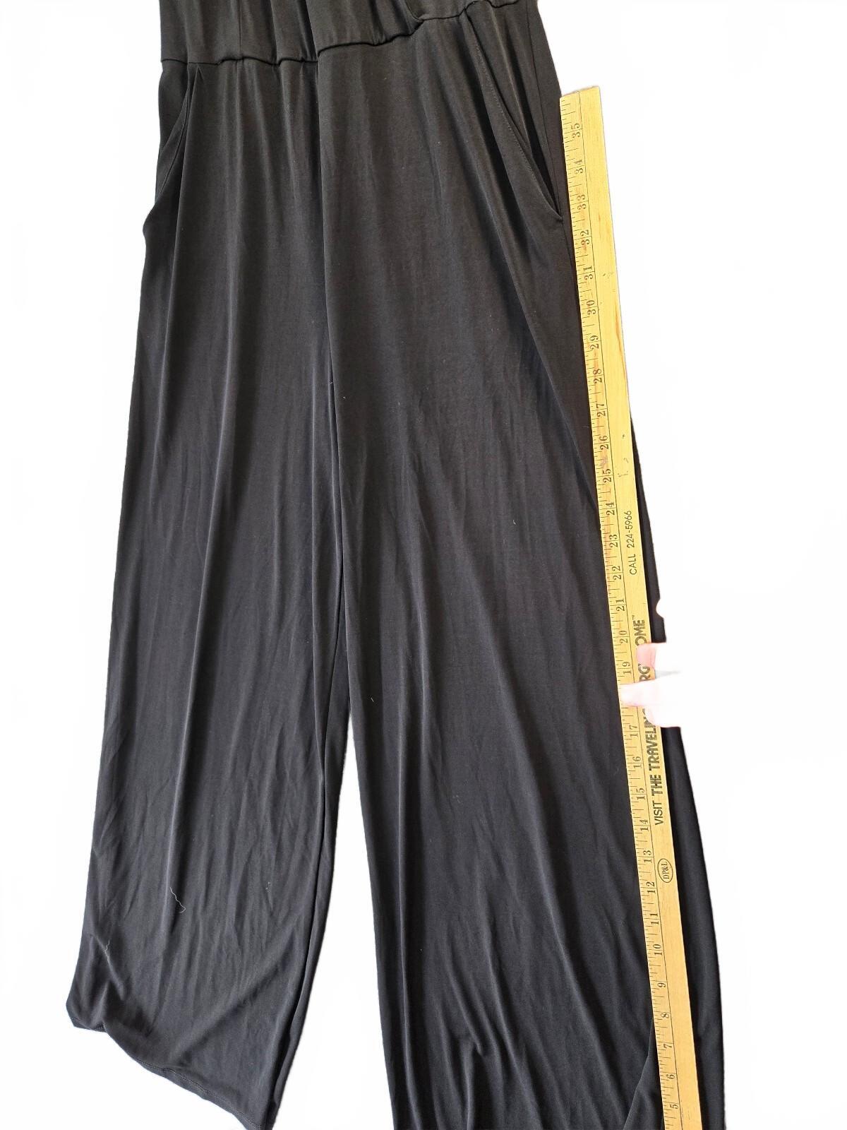 Lennie for Nina Leonard Black Sleeveless Jumpsuit Size S