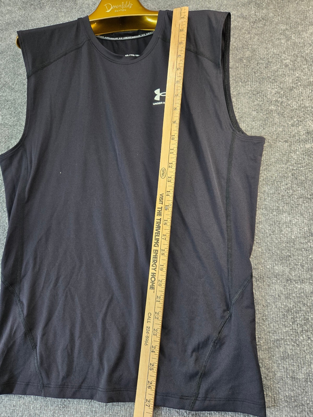 Under Armour HeatGear Sleeveless Compression Shirt XXL Black