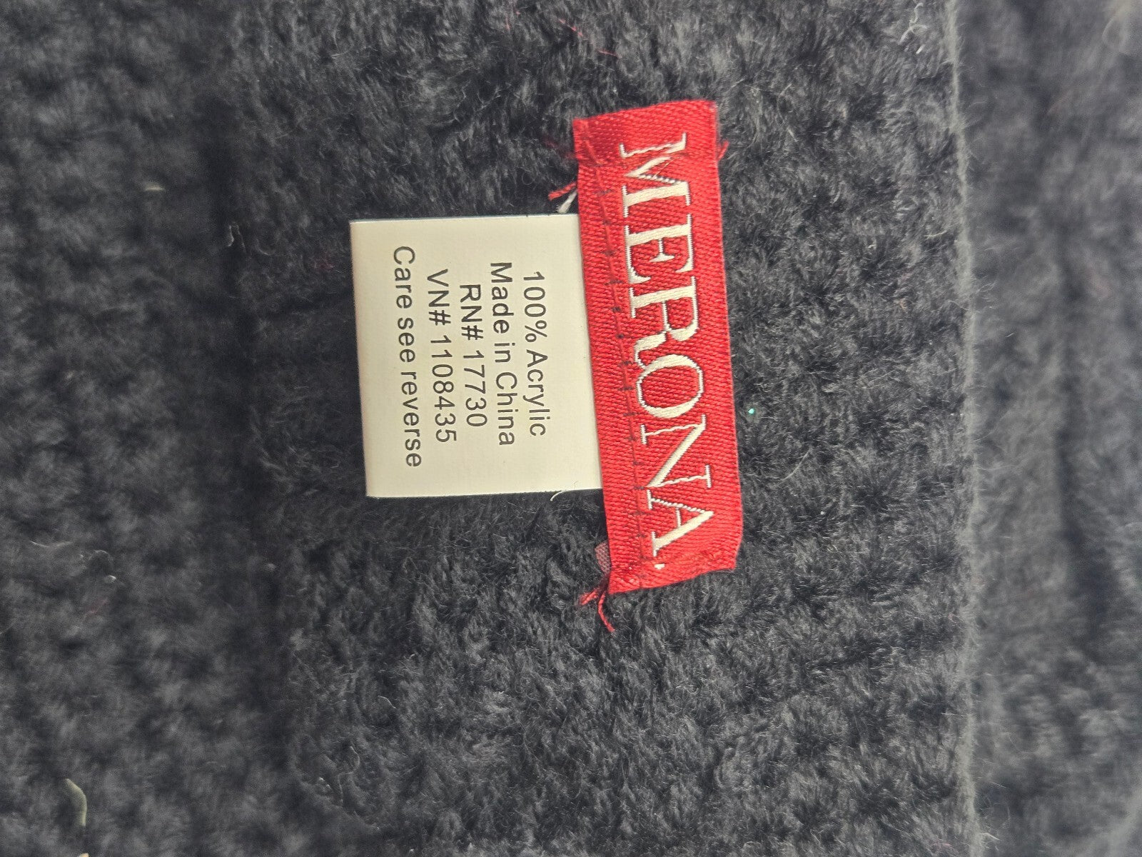 Merona Black Cable Knit Newsboy Winter Hat Cap White Side Buttons OSFM