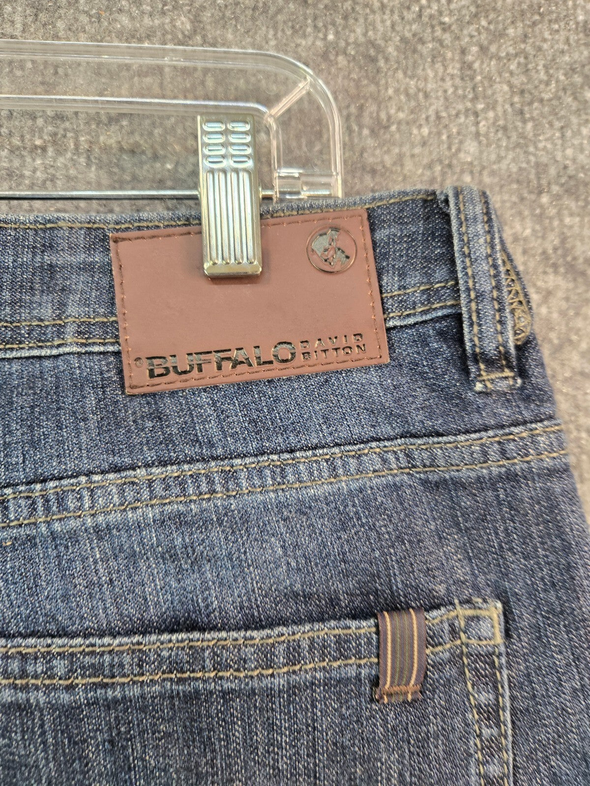 Buffalo David Bitton Driven-X Jeans Men's 34x30 Straight Stretch Blue Denim