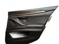 11-16 BMW 5-Series F10 Rear Left Interior Door Panel Black Leather Ash Wood Trim