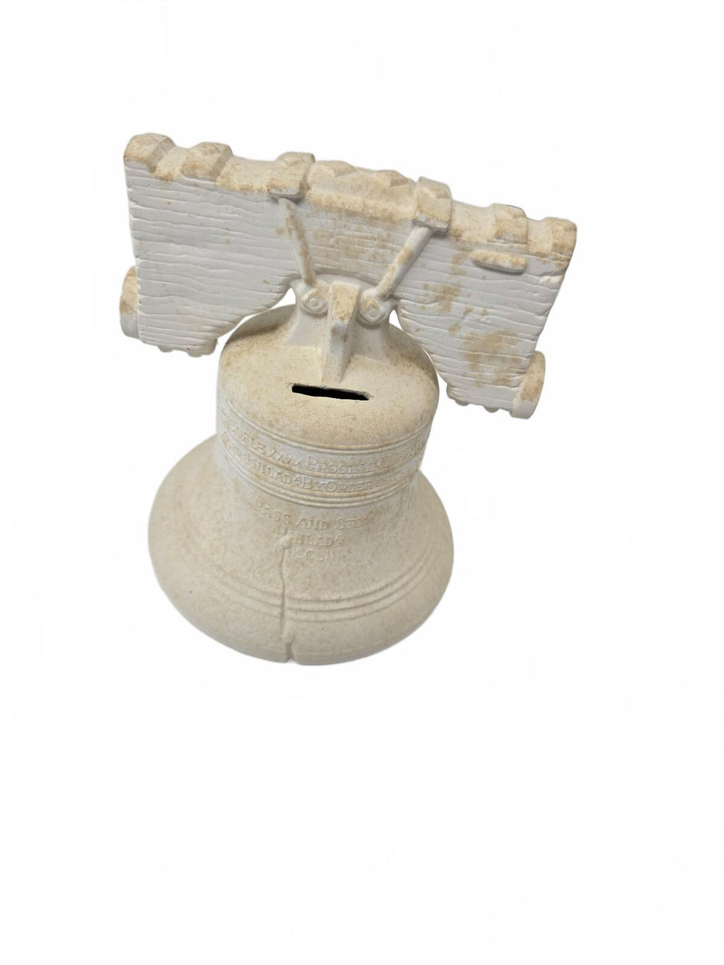 Ceramic Bisque Liberty Bell Piggy Bank, Patriotic Duncan Philadelphia 1776