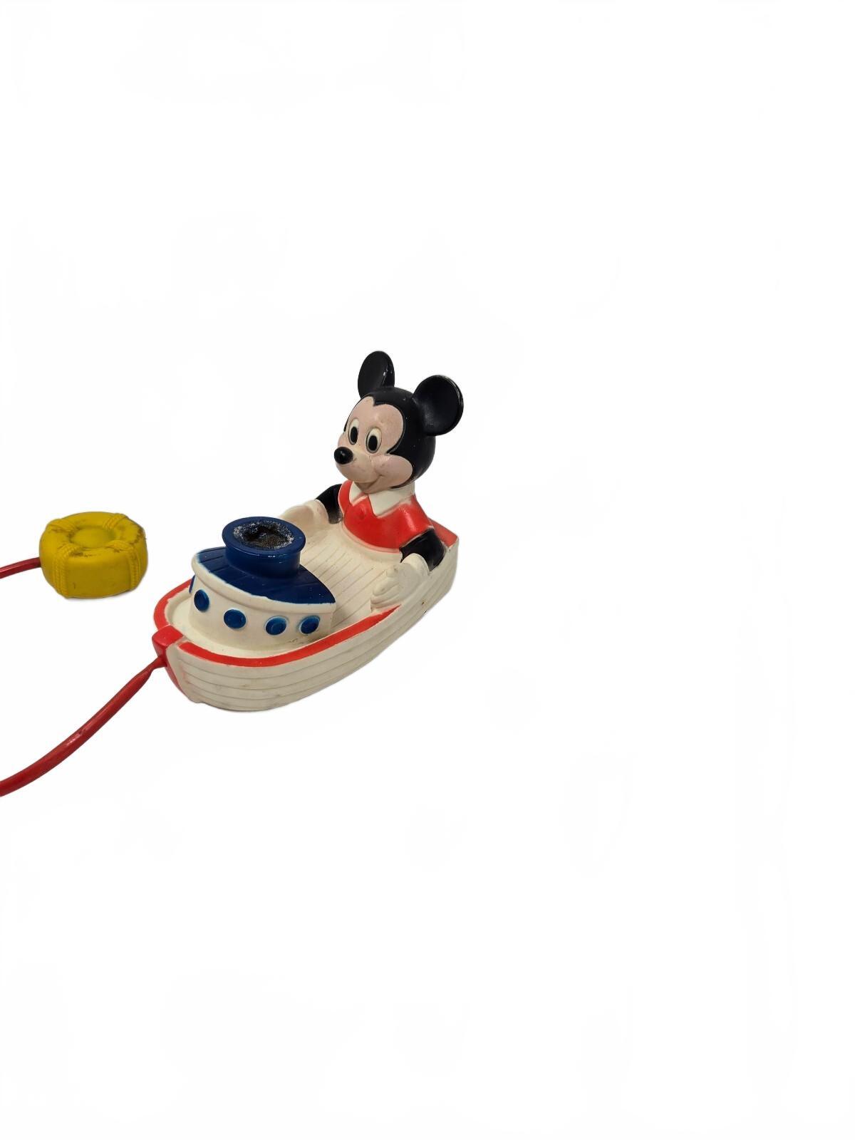 1970s Mickey Mouse Bubble Barge Bath Toy MFG By Child Guidance