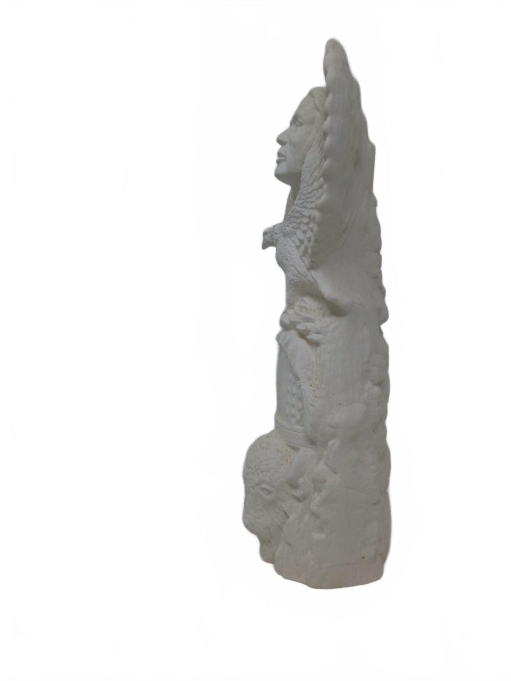Ceramic Bisque 10 Inch Eagle Totem Pole, Reay to Paint Southwest Totem Pole
