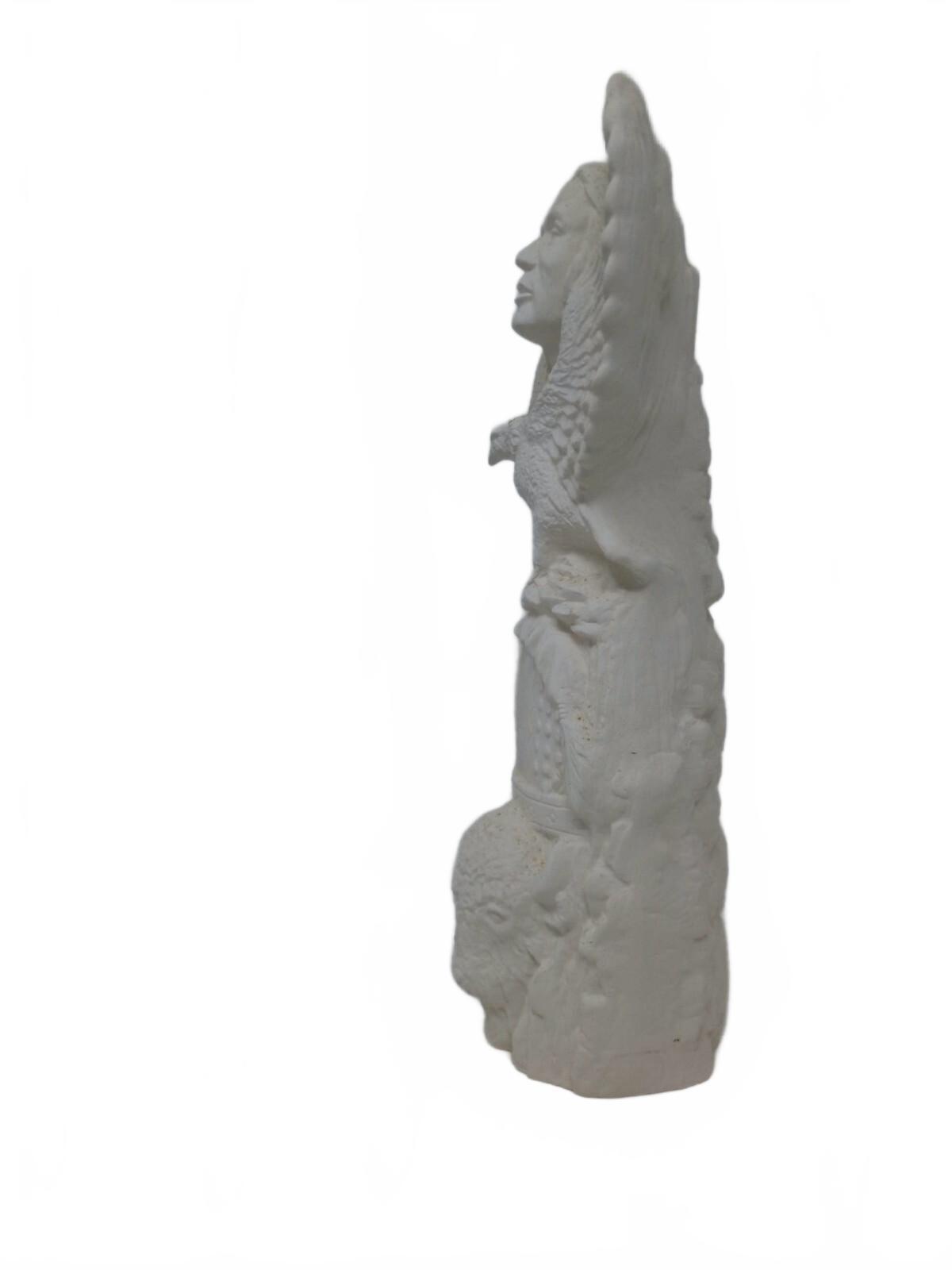 Ceramic Bisque 10 Inch Eagle Totem Pole, Reay to Paint Southwest Totem Pole