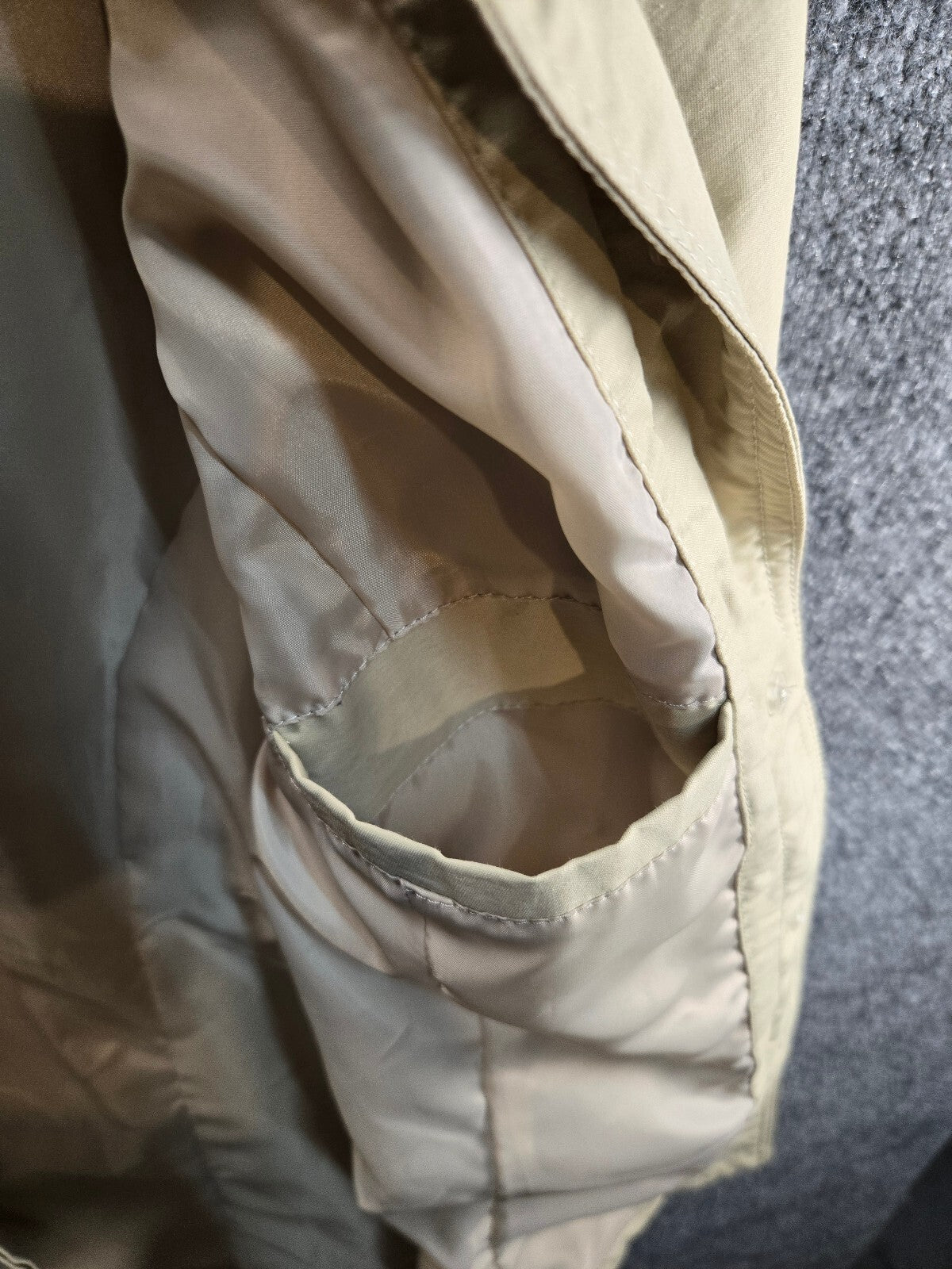 Eddie Bauer Women's Tan Trench Coat Mac Jacket Light Tan Size XS Cotton Blend