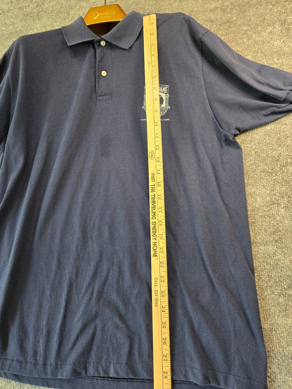 Vintage Hall of Fame Cooperstown New York Navy Polo Shirt