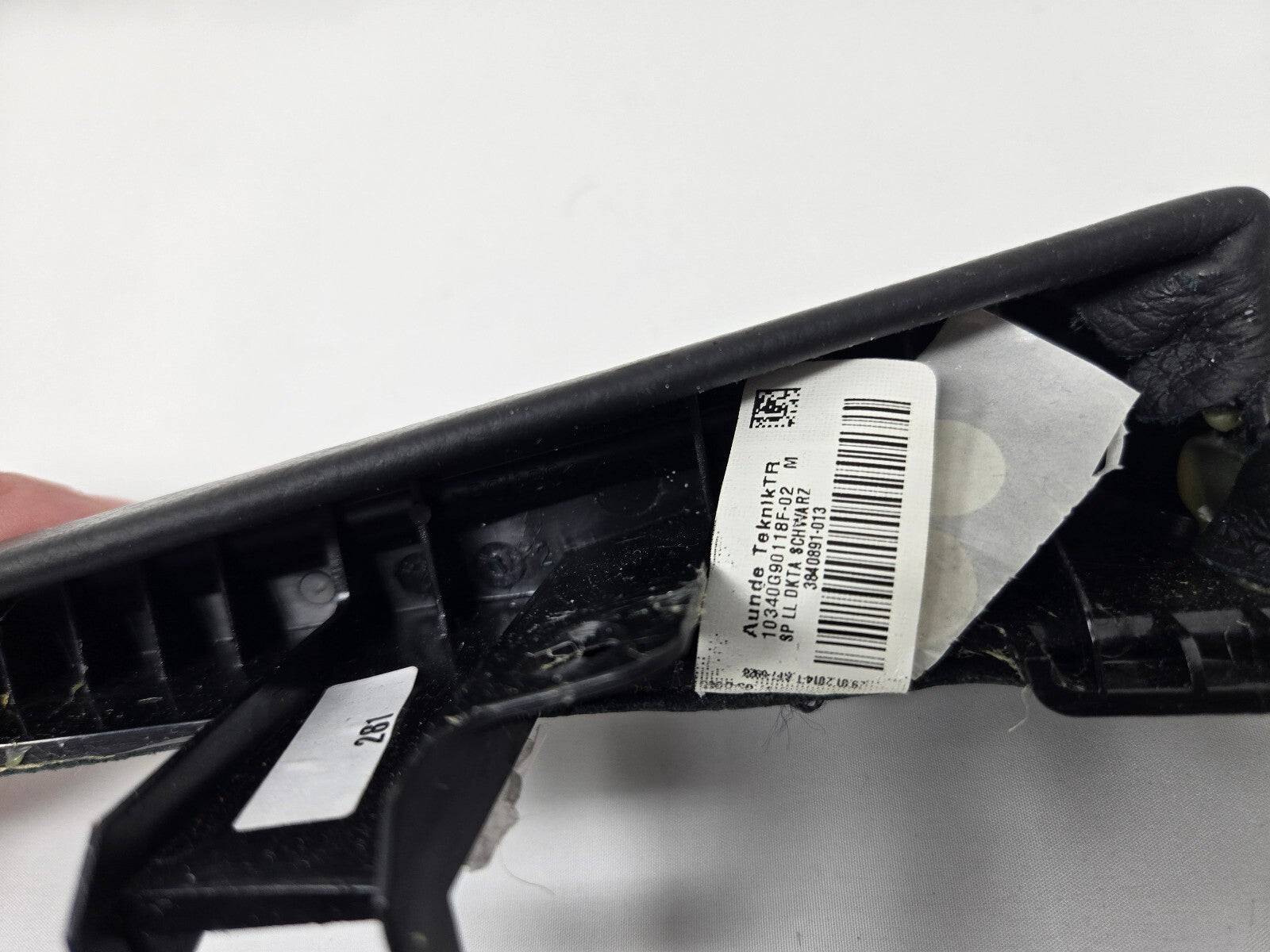 BMW 5 Series F10 F11 Front Center Console Edge Trim Cover Black Leather OEM