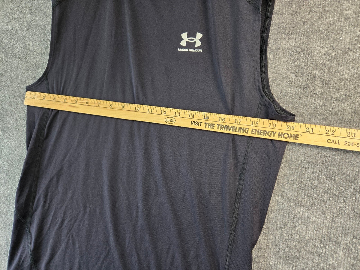 Under Armour HeatGear Sleeveless Compression Shirt XXL Black