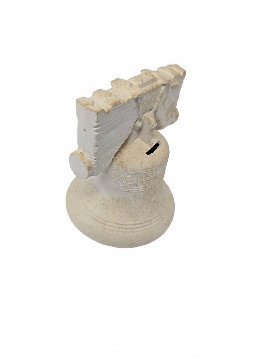 Ceramic Bisque Liberty Bell Piggy Bank, Patriotic Duncan Philadelphia 1776