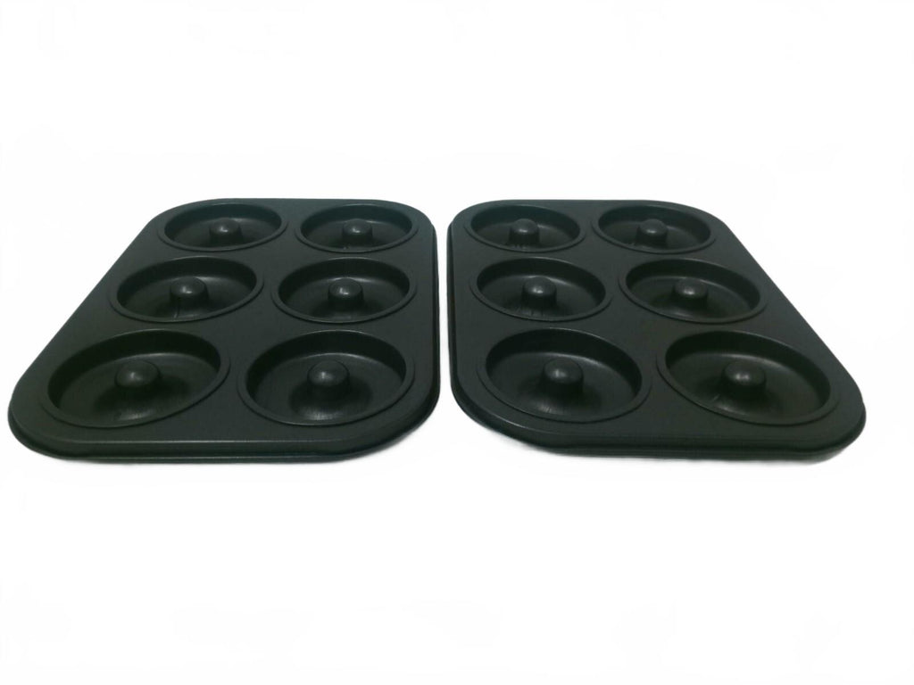 Non-Stick 6-Cavity Mini Donut Cake Pans, Set of 2