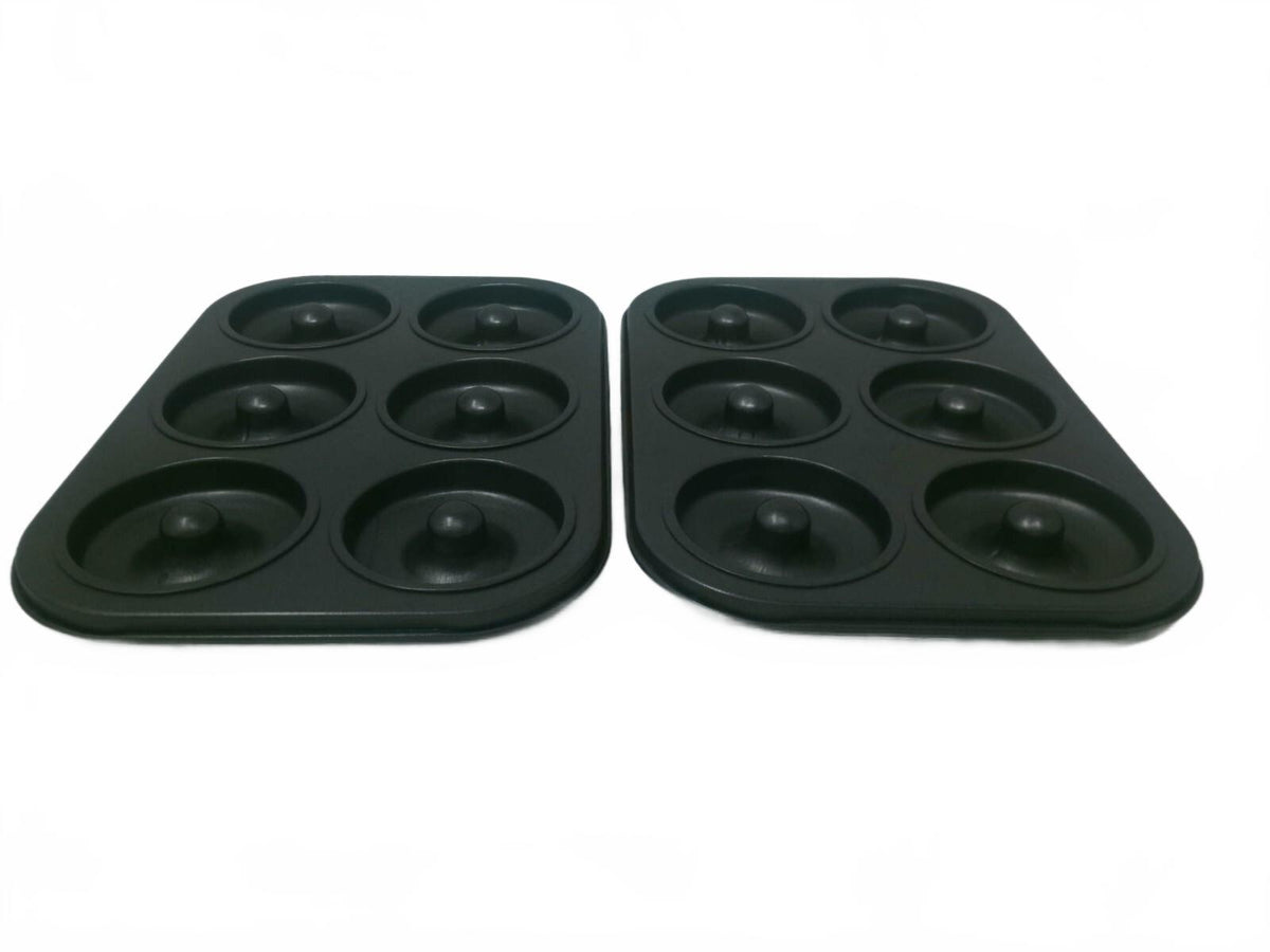 Non-Stick 6-Cavity Mini Donut Cake Pans, Set of 2