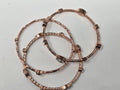 Vintage Gold-Tone Double Loop Concentric Teardrop Pendant Collar Necklace