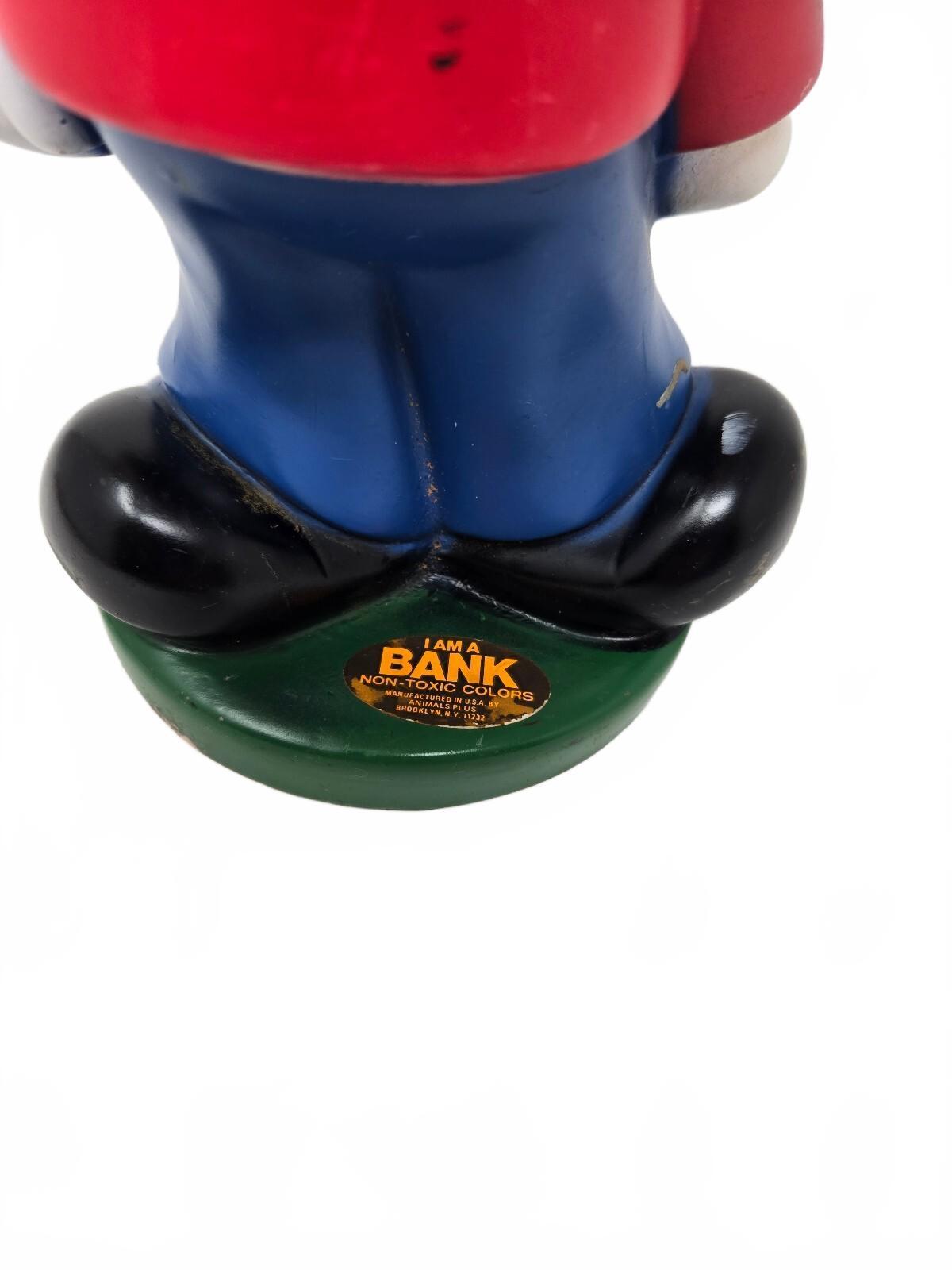 Vintage 1970s Mickey Mouse Plastic Coin Piggy Bank Play Pal Plastic Disney 11"