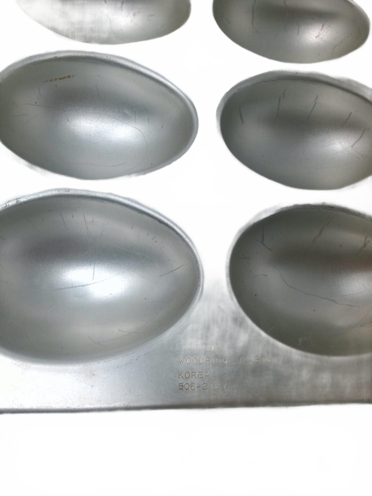 Vintage 1971vWilton Easter Egg Cake Pan 8 Cavity Aluminum Baking Mold 508-2127
