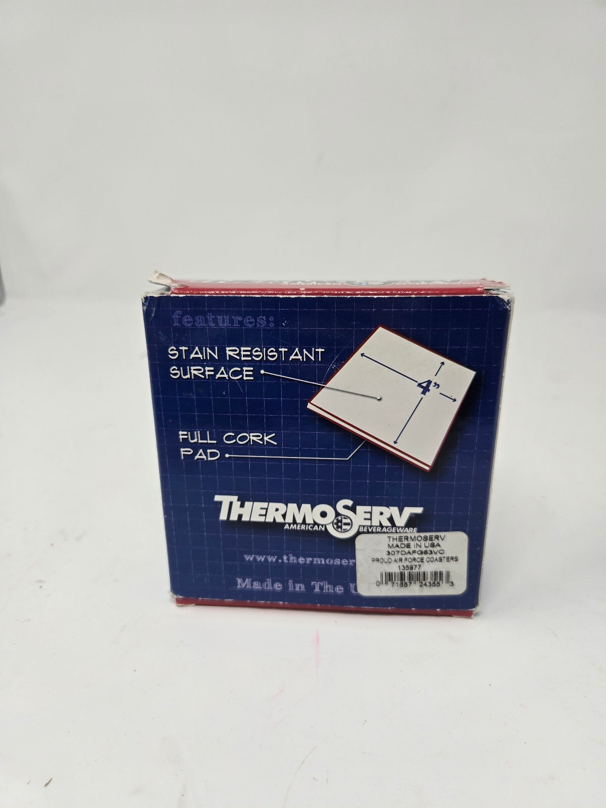 ThermoServ Classic Golf 4 Coaster Set with Cork Pad