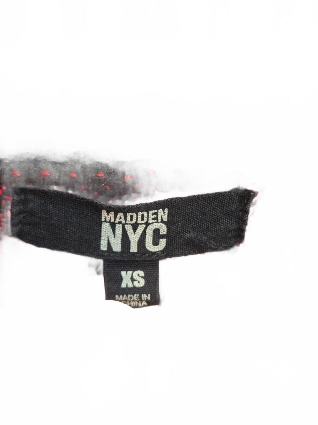 Madden NYC XS Black Sweater with Red Lips Pattern