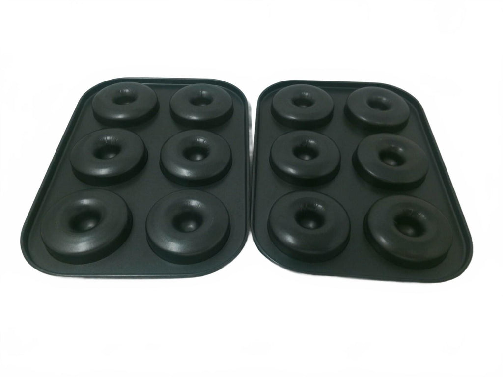Non-Stick 6-Cavity Mini Donut Cake Pans, Set of 2