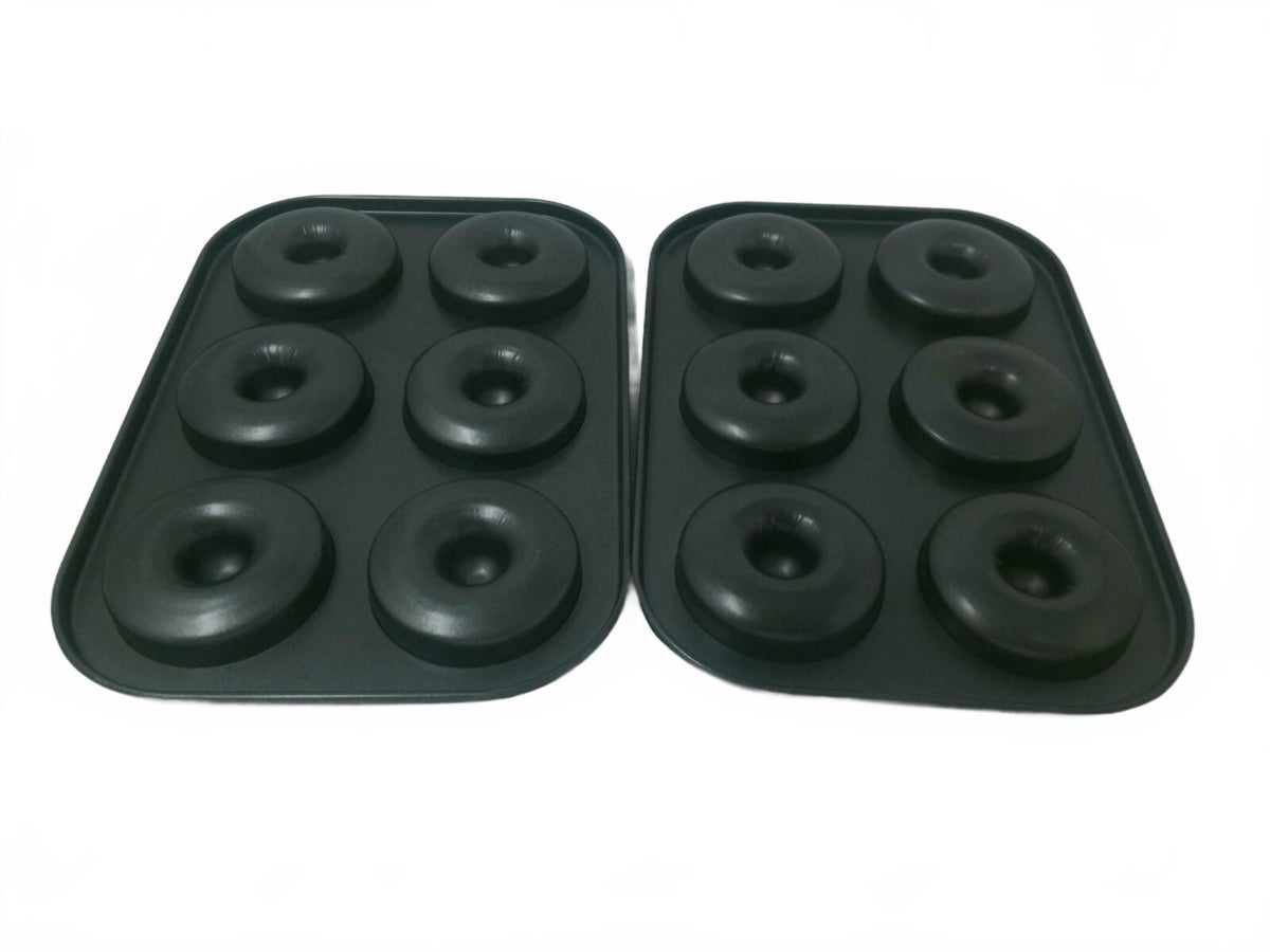 Non-Stick 6-Cavity Mini Donut Cake Pans, Set of 2