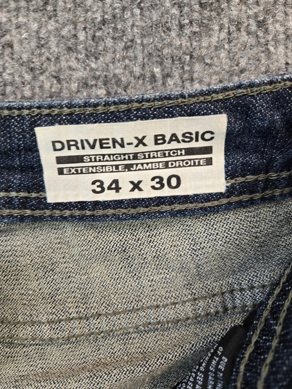 Buffalo David Bitton Driven-X Jeans Men's 34x30 Straight Stretch Blue Denim