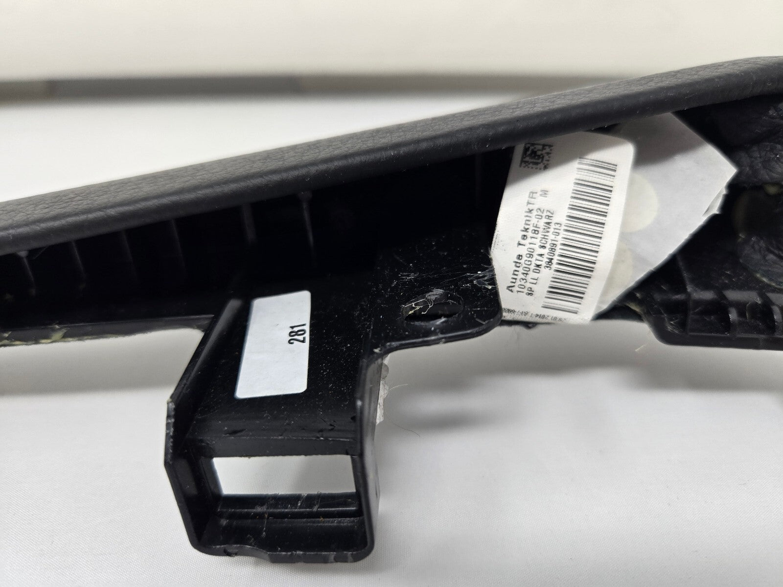 BMW 5 Series F10 F11 Front Center Console Edge Trim Cover Black Leather OEM