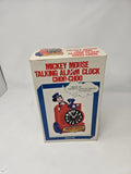 1970's BRAND NEW IN BOX Mickey Mouse Talking Alarm Clock Choo-Choo Bradly Time