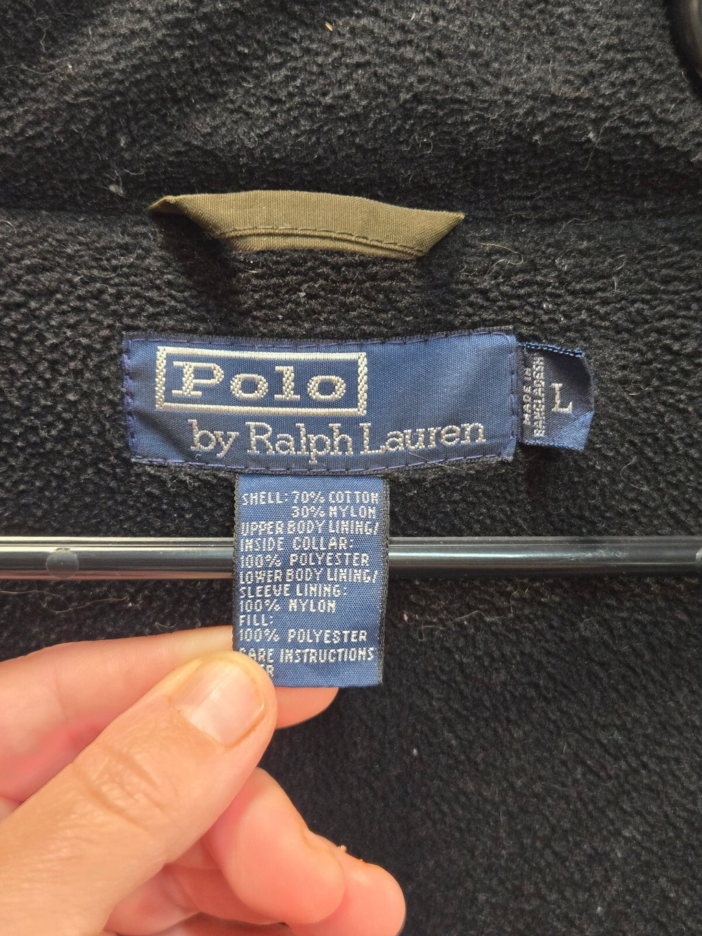 Polo Ralph Lauren Olive Green Hooded Jacket with Front Zip and Pockets