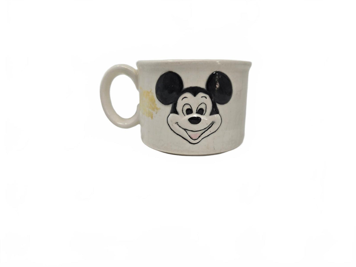 Vintage Walt Disney Production 3D Ceramic Mickey Mouse Mug 1970s