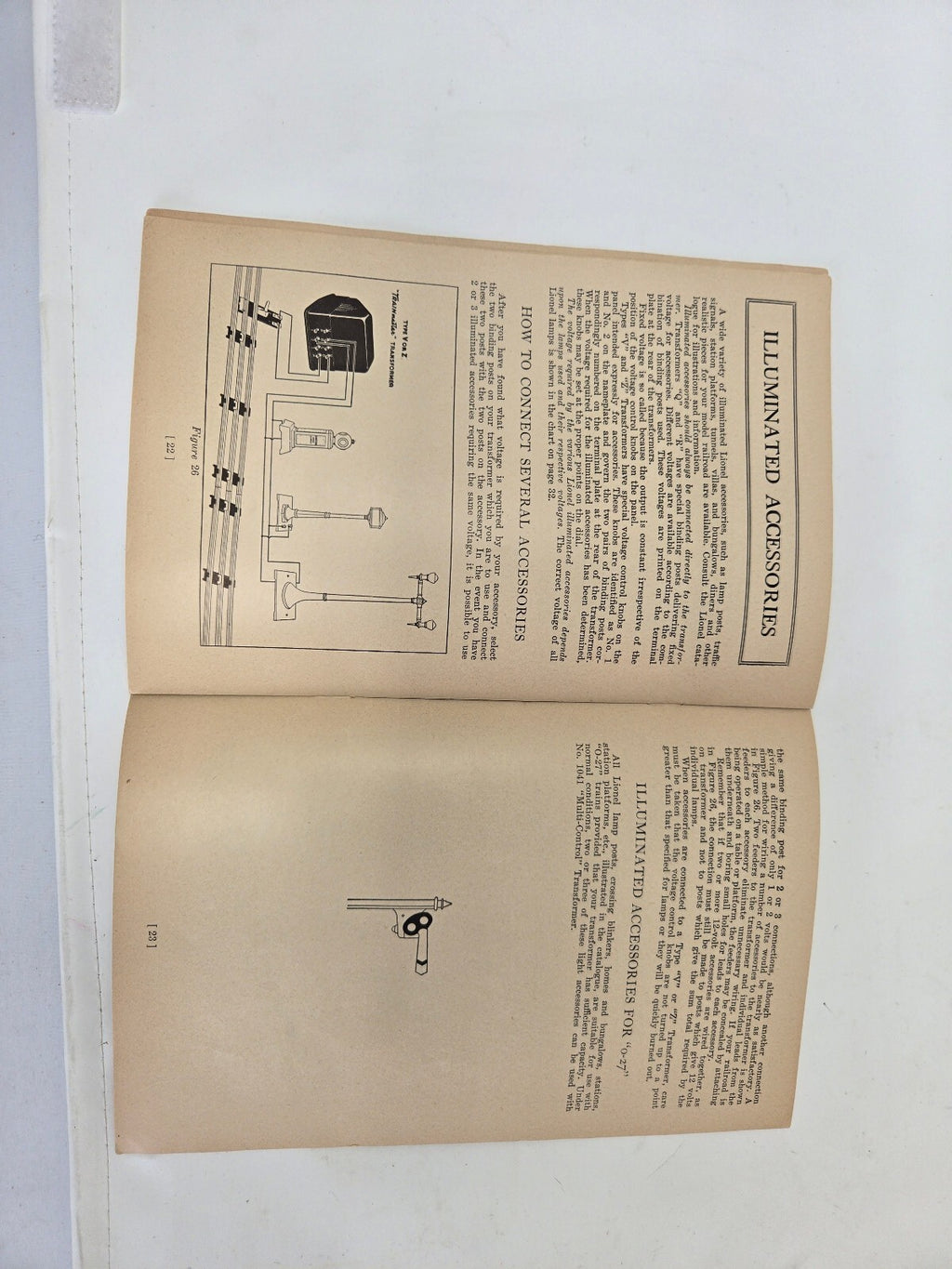 Lot of 2 Vintage 1940s Lionel Train Paper: 1942 Instruction Manual & 1947 Broc