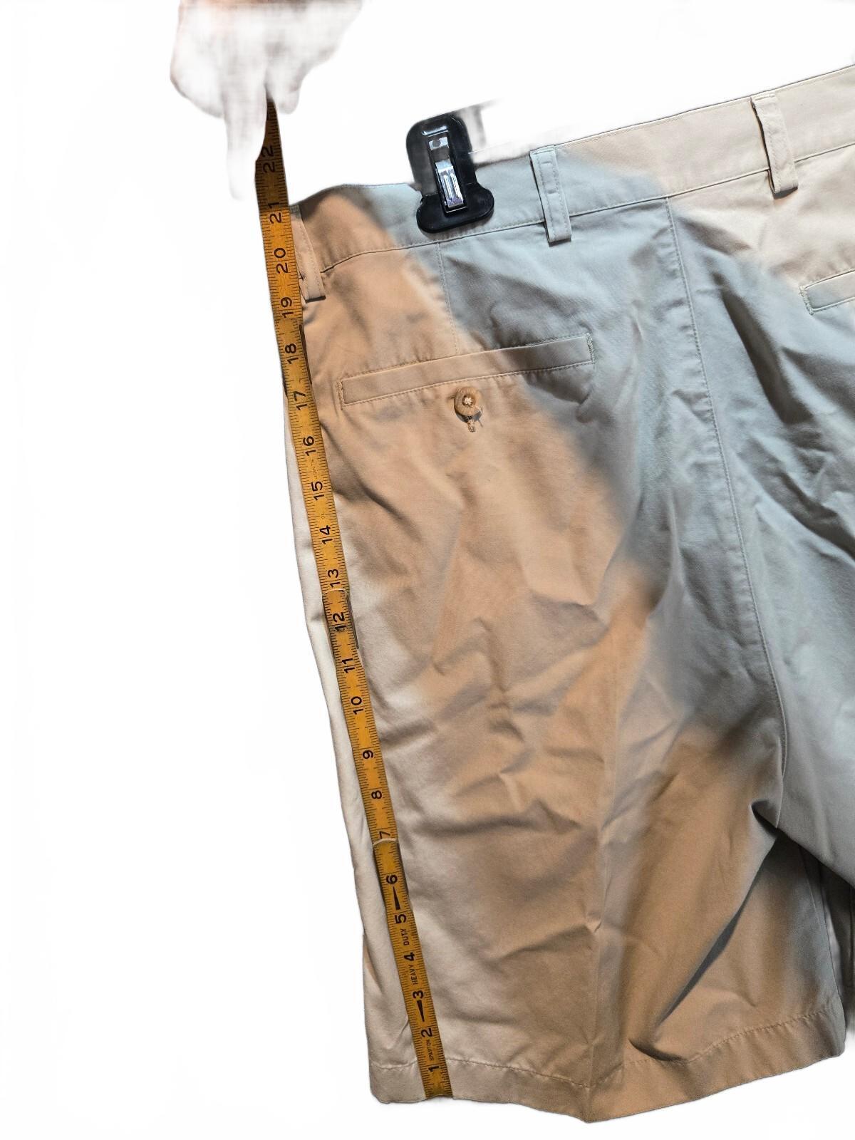 Greg Norman Collection Men's Pleated Golf Shorts Khaki Beige Size 34