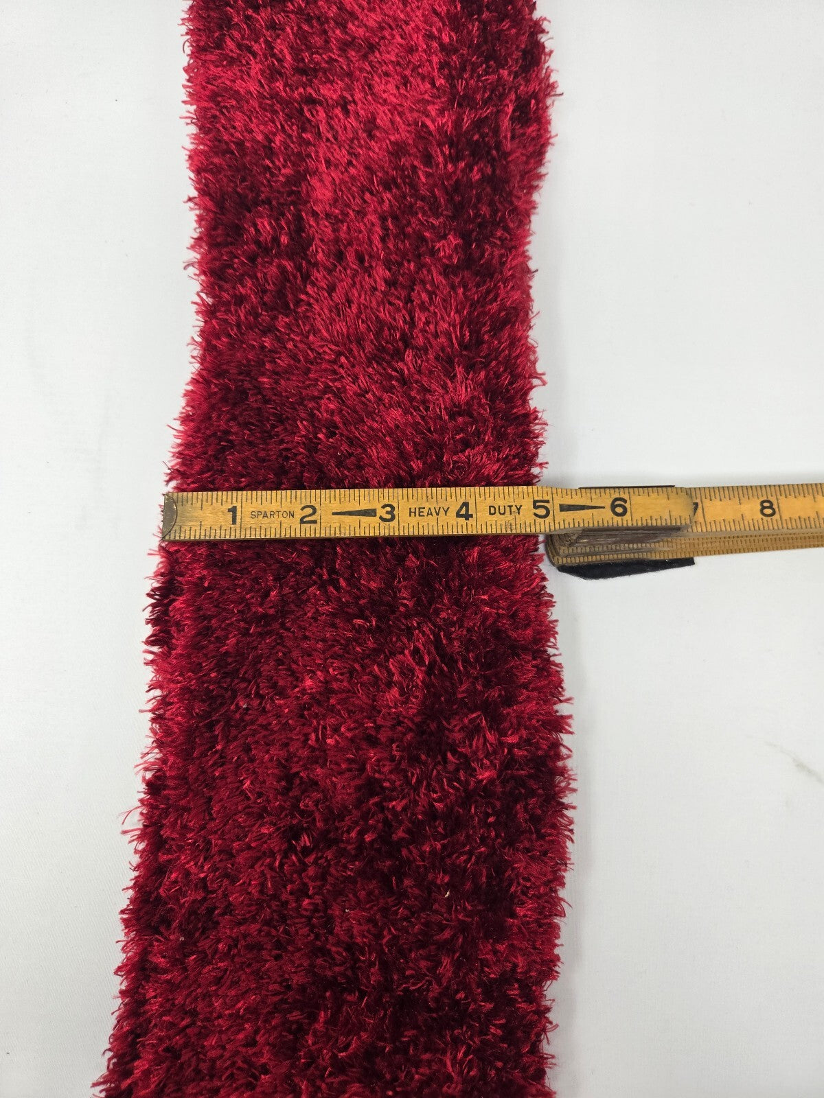 Cejon Burgundy Red Fuzzy Popcorn Eyelash Knit Winter Scarf Plush Polyester