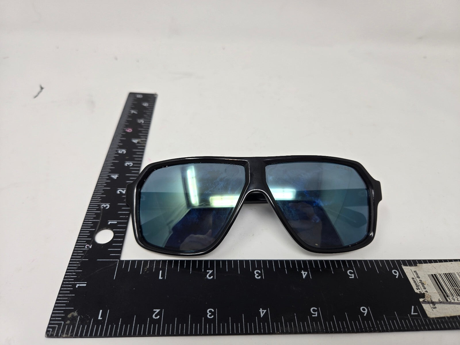 Guess Black Aviator Style Sunglasses with Blue Tinted Lenses
