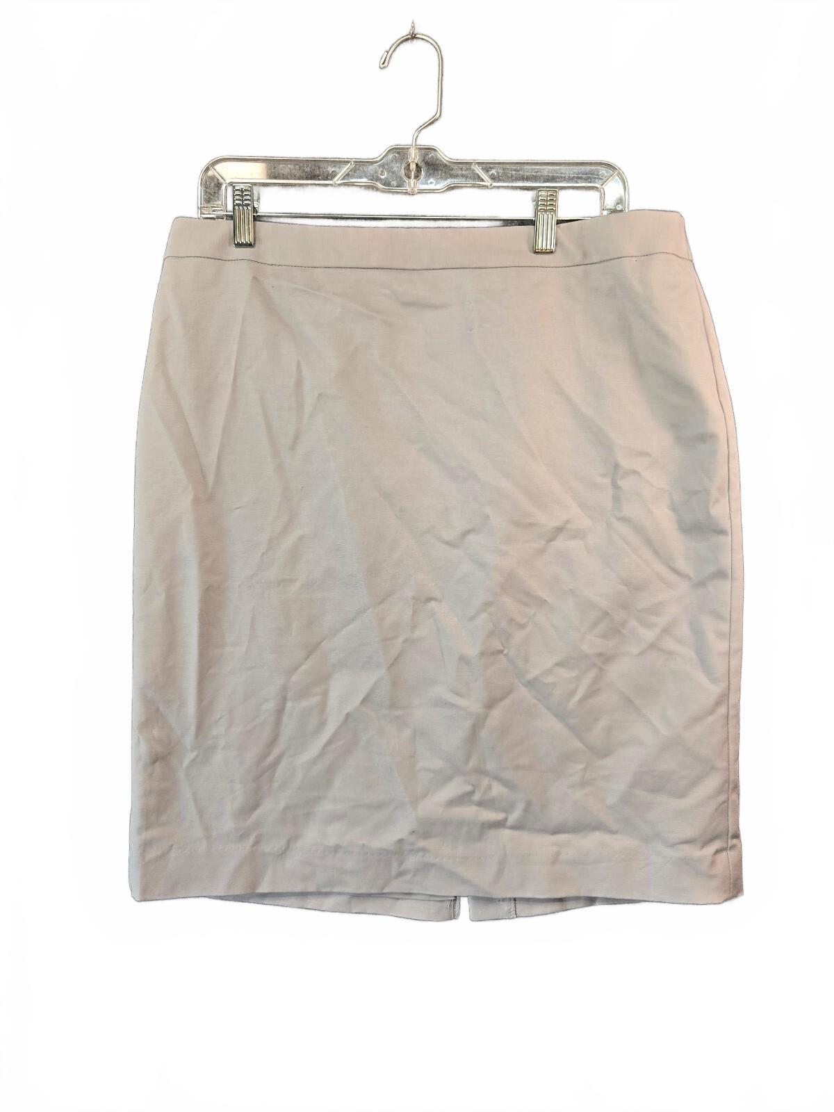 Liz Claiborne Career Gray Pencil Skirt Women's Size 12 Lined Stretch